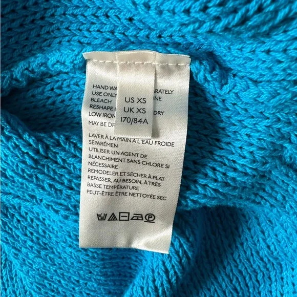 Free People Women's Firefly Knit Tunic Oversized Sweater Surf Blue XS NWT Boho - Picture 13 of 16